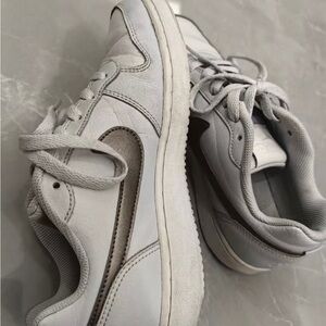 Nike Gray and White Sneakers